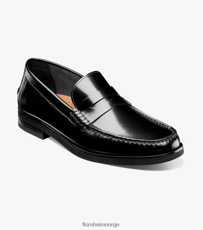 nei Florsheim menn fottøy berkley flex moc toe penny loafer svart glatt 08PX62181