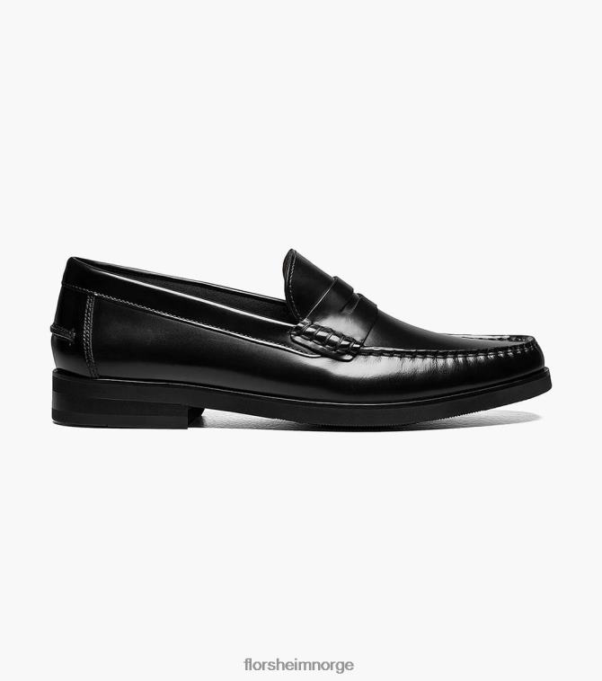nei Florsheim menn fottøy berkley flex moc toe penny loafer svart glatt 08PX62181
