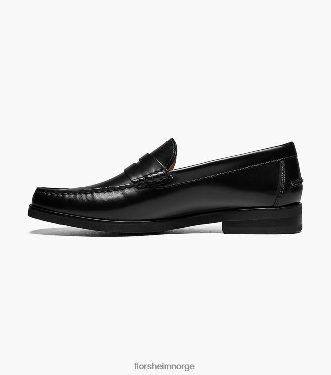 nei Florsheim menn fottøy berkley flex moc toe penny loafer svart glatt 08PX62181