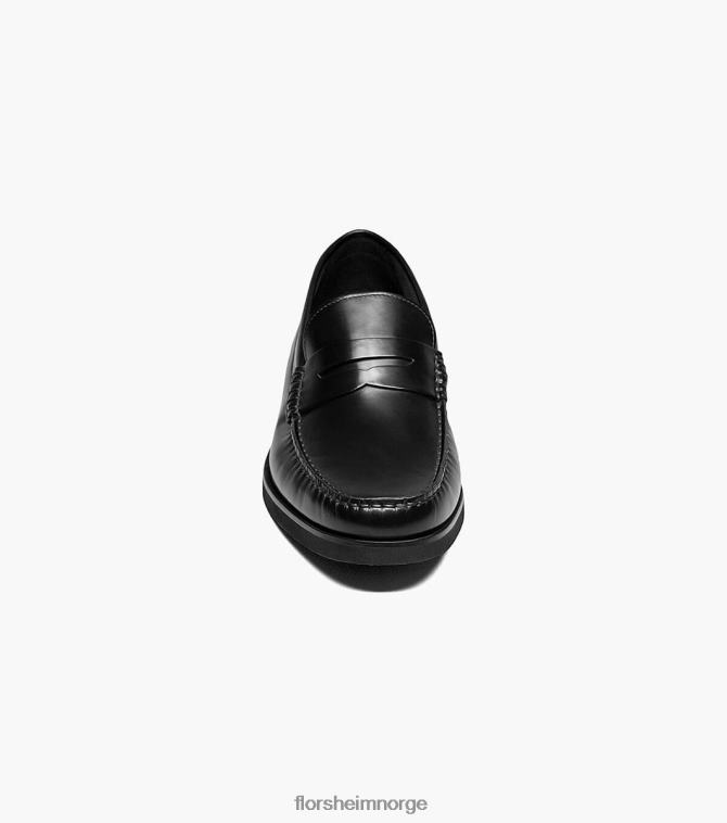 nei Florsheim menn fottøy berkley flex moc toe penny loafer svart glatt 08PX62181