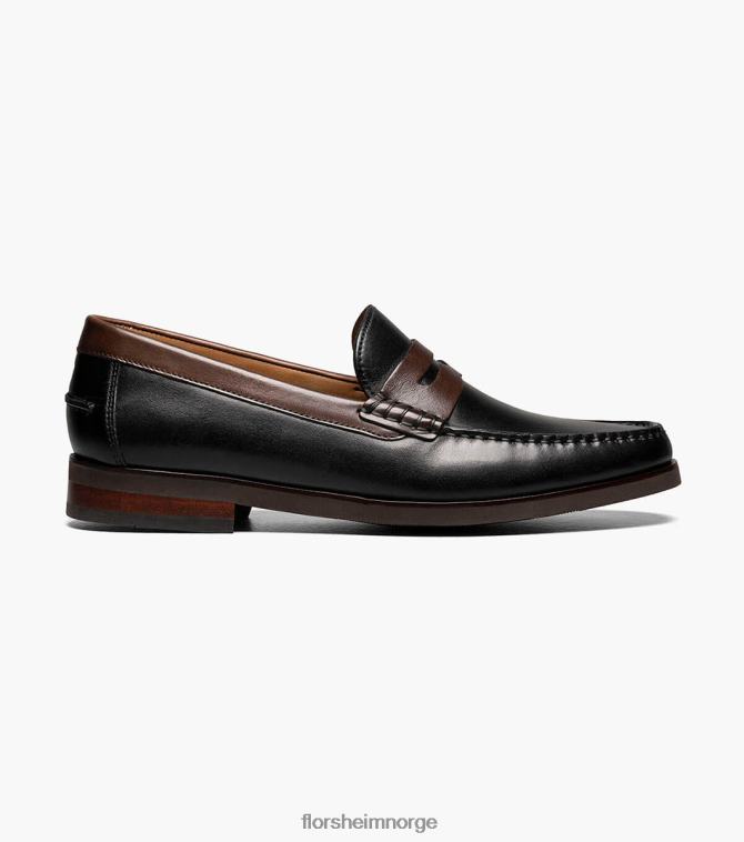 nei Florsheim menn fottøy berkley flex moc toe penny loafer svart og brunt 08PX62179