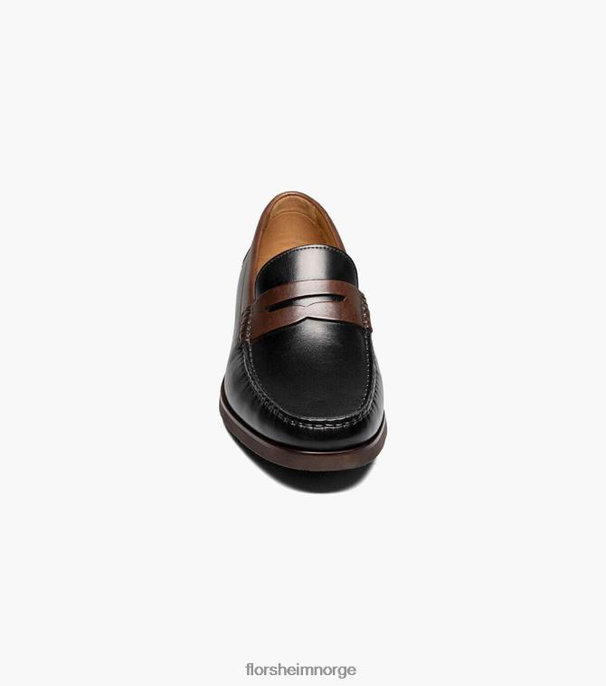 nei Florsheim menn fottøy berkley flex moc toe penny loafer svart og brunt 08PX62179