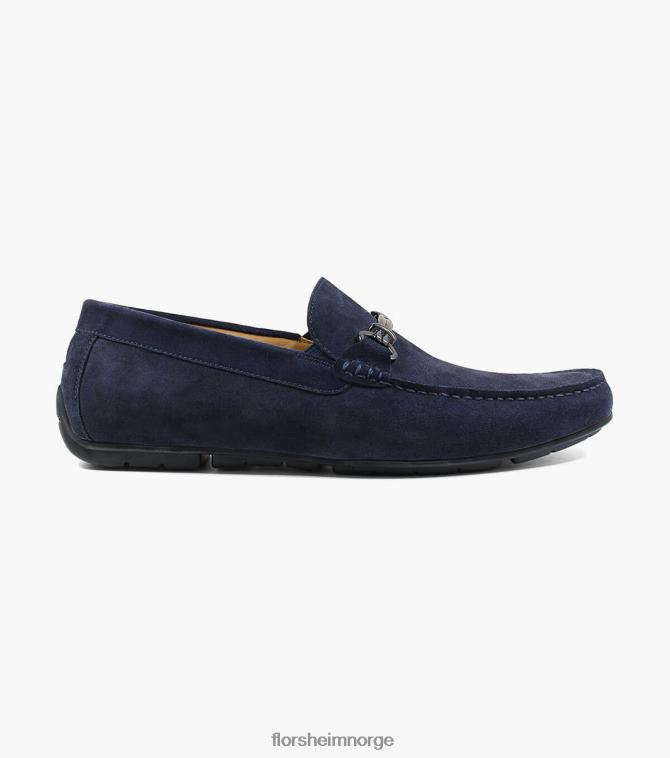 nei Florsheim menn fottøy dubino moc toe bit loafer marineblå semsket skinn 08PX62271