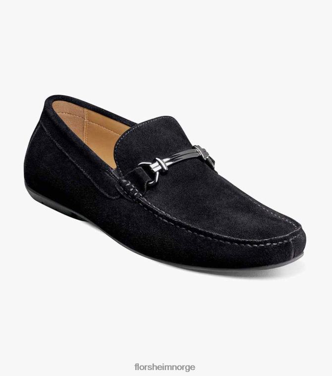 nei Florsheim menn fottøy dubino moc toe bit loafer svart semsket skinn 08PX62272