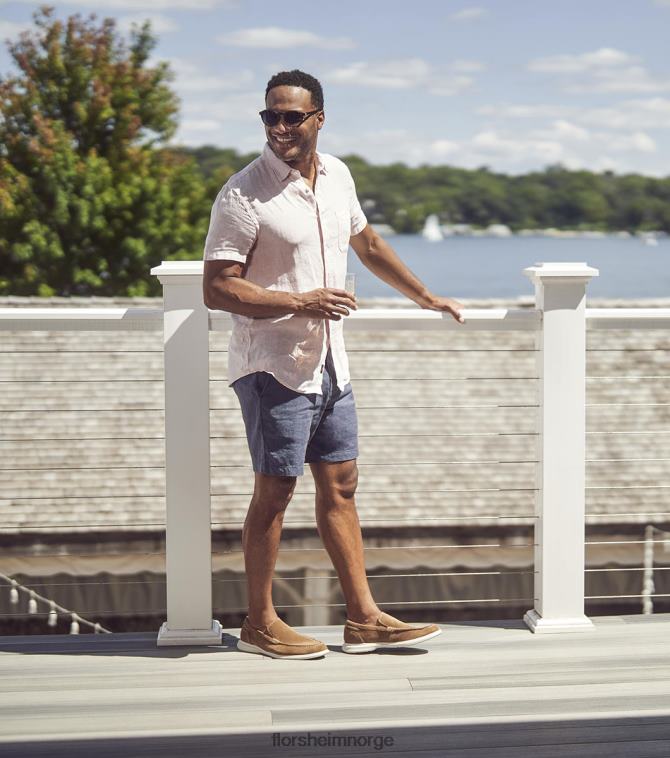 nei Florsheim menn fottøy hamptons moc toe venetiansk loafer brunt semsket skinn 08PX625