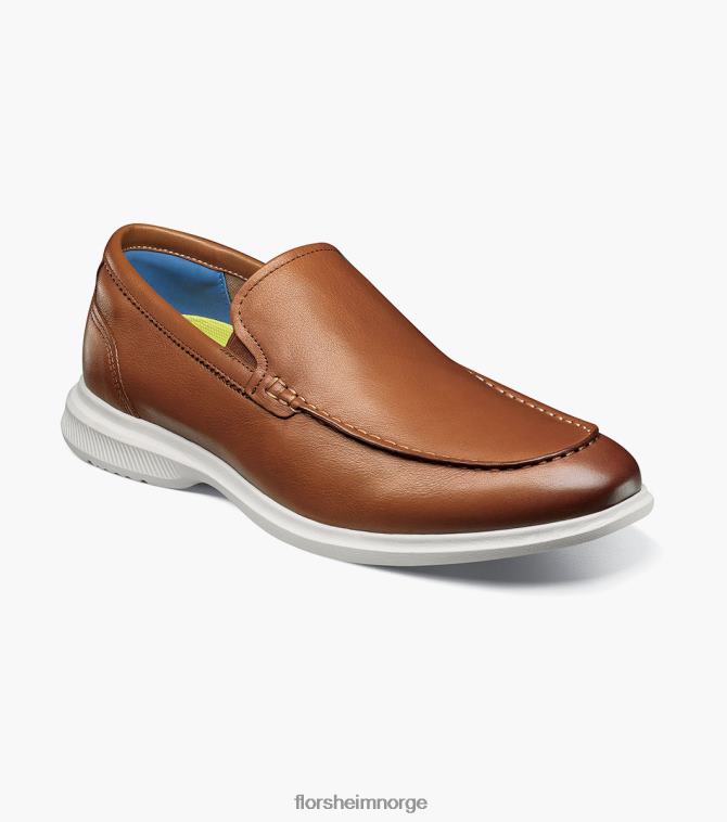nei Florsheim menn fottøy hamptons moc toe venetiansk loafer konjakk 08PX623
