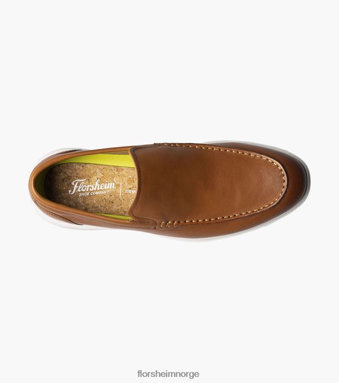 nei Florsheim menn fottøy hamptons moc toe venetiansk loafer konjakk 08PX623