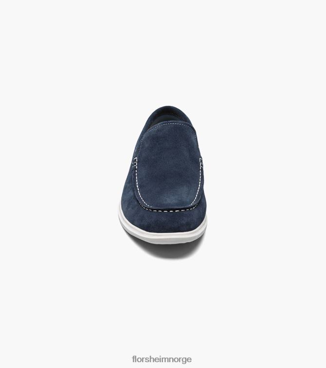 nei Florsheim menn fottøy hamptons moc toe venetiansk loafer marineblå semsket skinn 08PX626