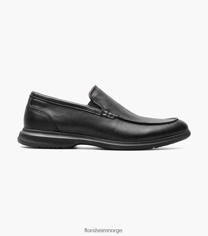 nei Florsheim menn fottøy hamptons moc toe venetiansk loafer svart 08PX622