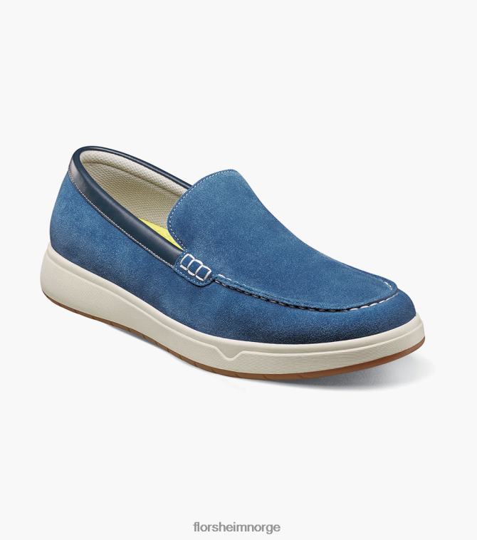 nei Florsheim menn fottøy heist 2 moc toe venetiansk loafer blå semsket skinn 08PX6228