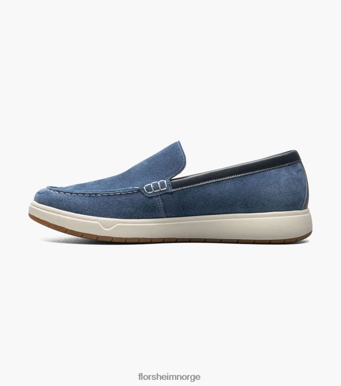 nei Florsheim menn fottøy heist 2 moc toe venetiansk loafer blå semsket skinn 08PX6228