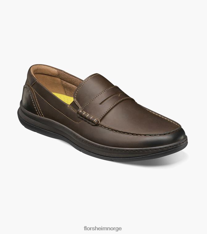 nei Florsheim menn fottøy sentral moc toe penny loafer brun lm 08PX62240