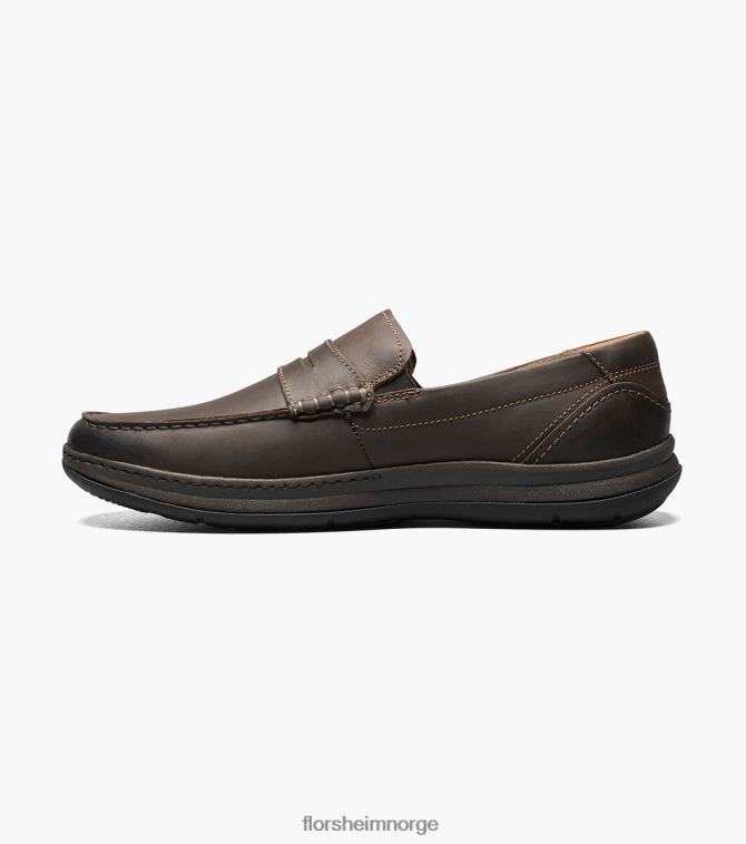 nei Florsheim menn fottøy sentral moc toe penny loafer brun lm 08PX62240