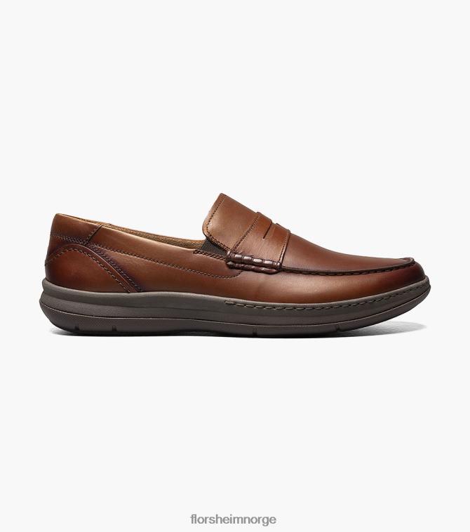 nei Florsheim menn fottøy sentral moc toe penny loafer konjakk 08PX62241