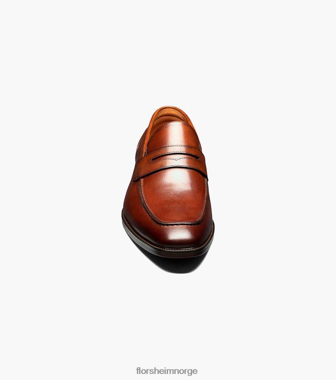 nei Florsheim menn fottøy sorrento moc toe penny loafer konjakk 08PX62198