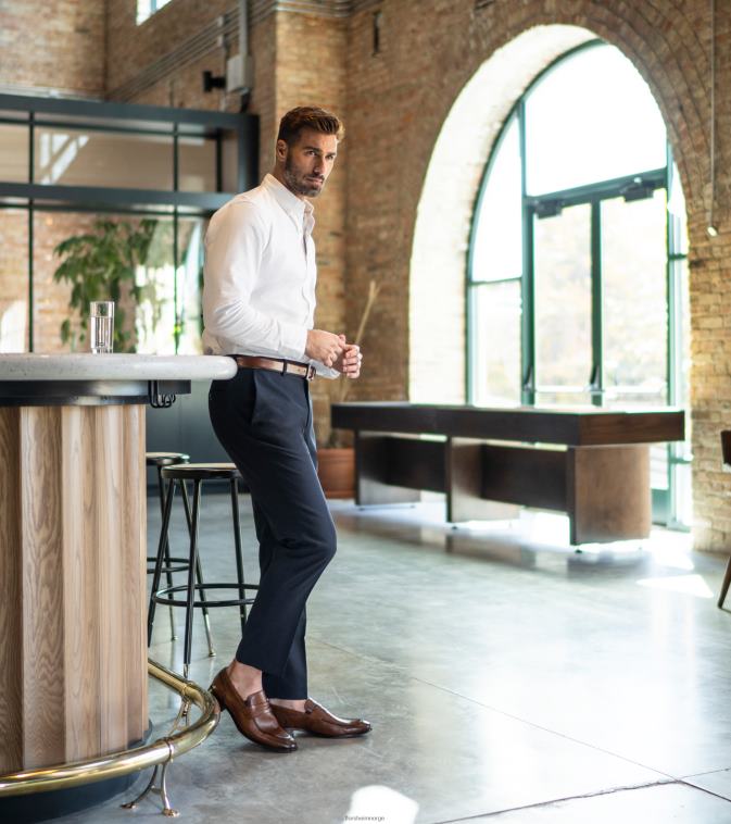 nei Florsheim menn fottøy sorrento moc toe penny loafer konjakk 08PX62198