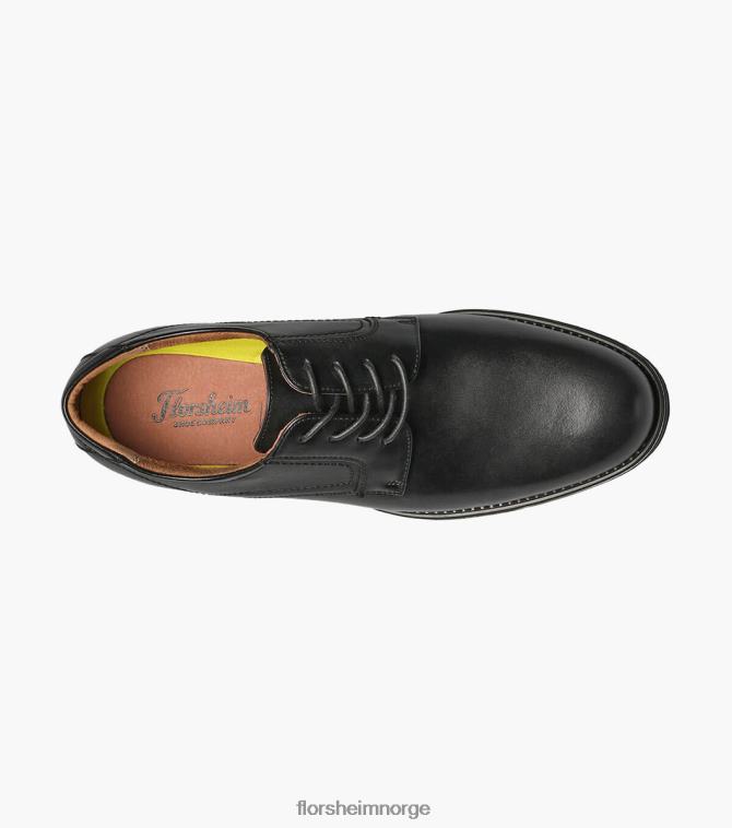 nei Florsheim menn fottøy Midtown plain toe oxford svart 08PX6294