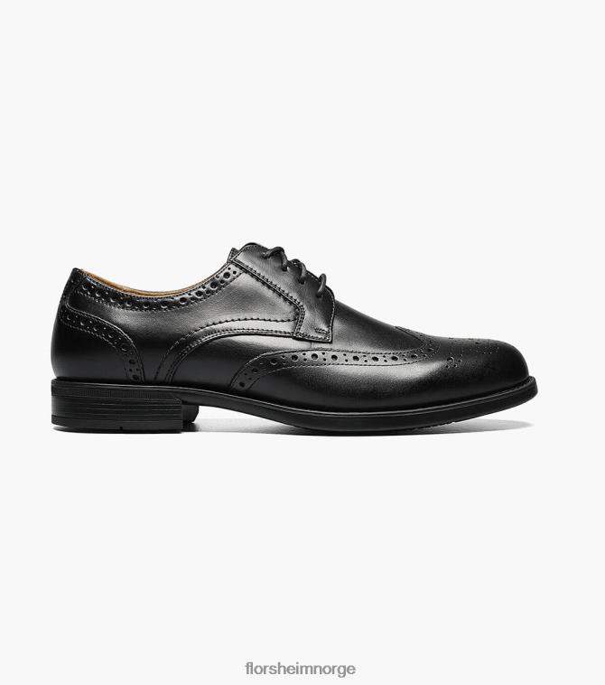 nei Florsheim menn fottøy Midtown vingespiss oxford svart 08PX6297