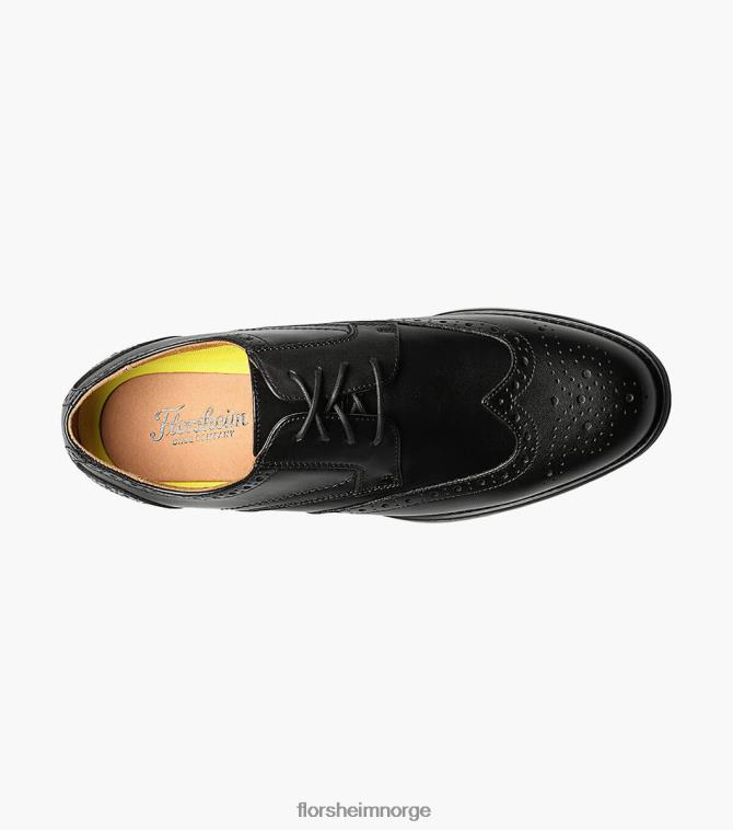 nei Florsheim menn fottøy Midtown vingespiss oxford svart 08PX6297