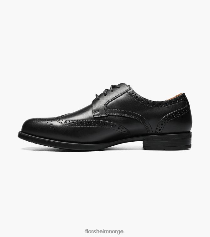 nei Florsheim menn fottøy Midtown vingespiss oxford svart 08PX6297