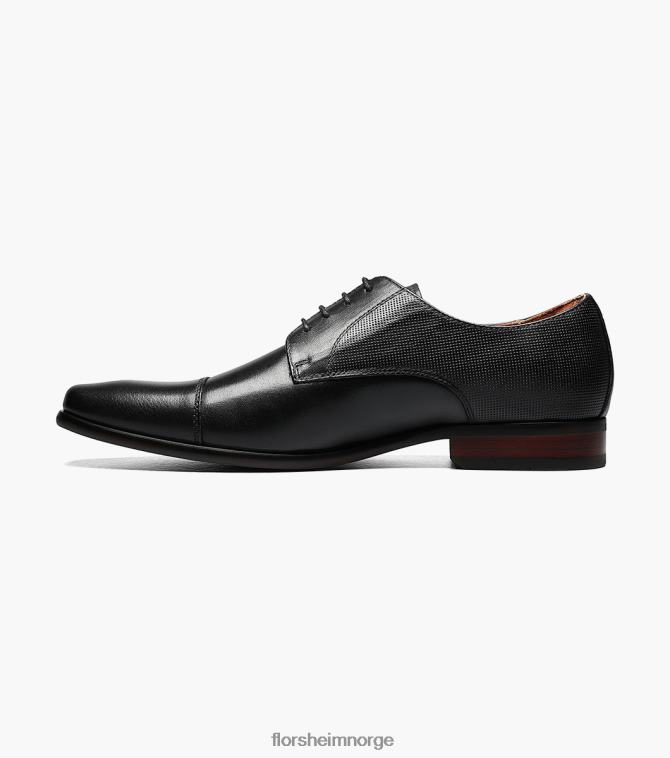 nei Florsheim menn fottøy angelo cap toe oxford svart 08PX6267
