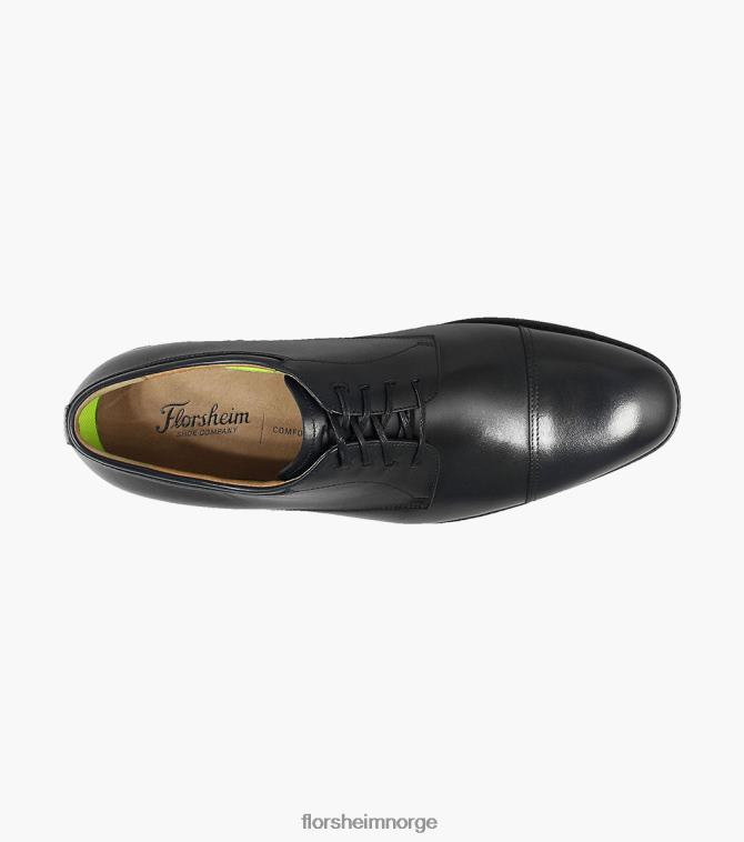 nei Florsheim menn fottøy azzio cap toe oxford svart 08PX6270