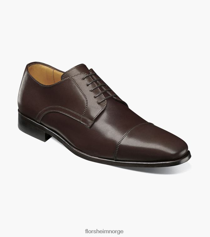 nei Florsheim menn fottøy caravel cap toe oxford brun 08PX62262