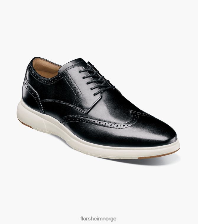 nei Florsheim menn fottøy dash vingetip oxford svart hvit 08PX62173