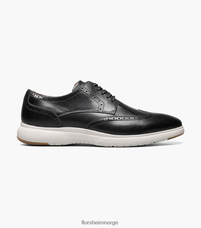 nei Florsheim menn fottøy dash vingetip oxford svart hvit 08PX62173
