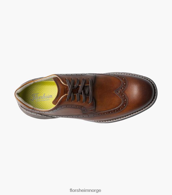 nei Florsheim menn fottøy frenzi vingetip oxford konjakk 08PX6240