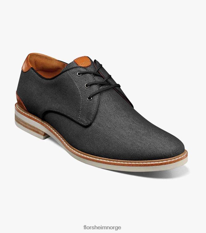 nei Florsheim menn fottøy highland canvas vanlig tå oxford svart 08PX62322