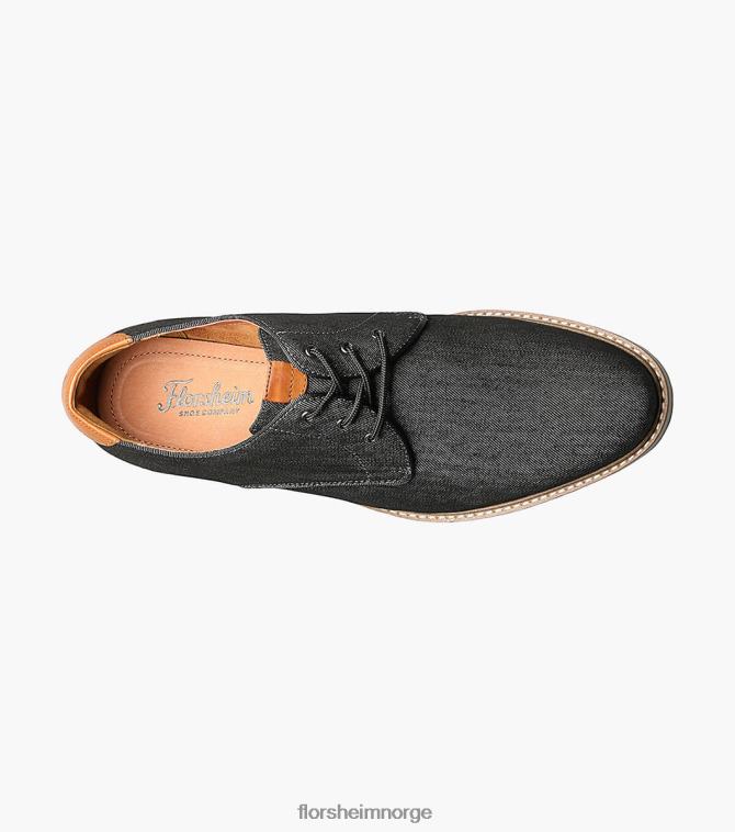 nei Florsheim menn fottøy highland canvas vanlig tå oxford svart 08PX62322