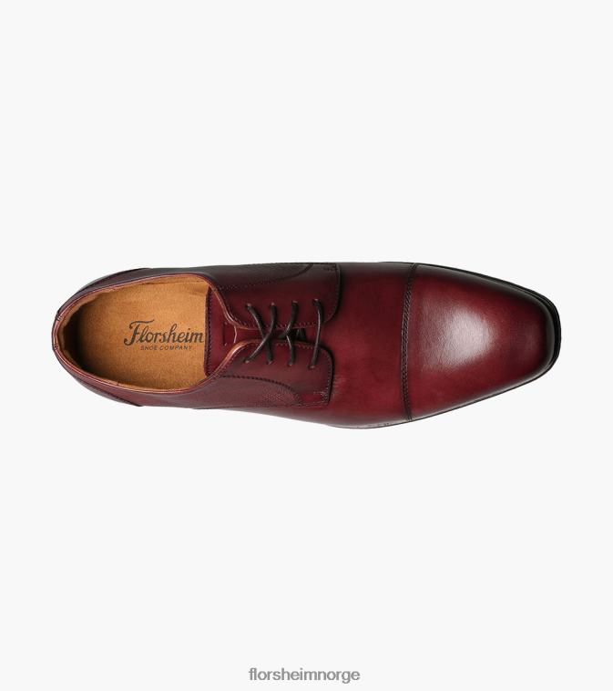 nei Florsheim menn fottøy jackson cap toe oxford burgunder 08PX62153