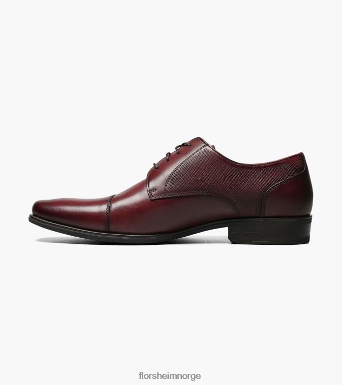 nei Florsheim menn fottøy jackson cap toe oxford burgunder 08PX62153