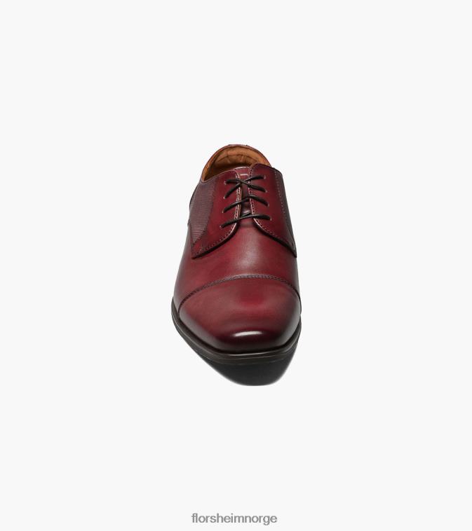 nei Florsheim menn fottøy jackson cap toe oxford burgunder 08PX62153