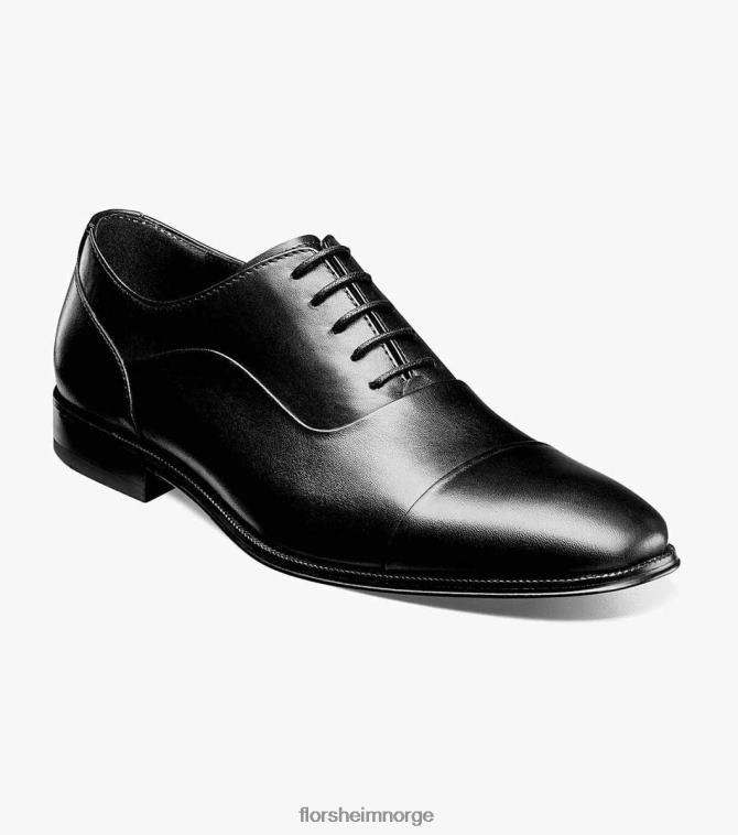 nei Florsheim menn fottøy jetson cap toe oxford svart 08PX62212