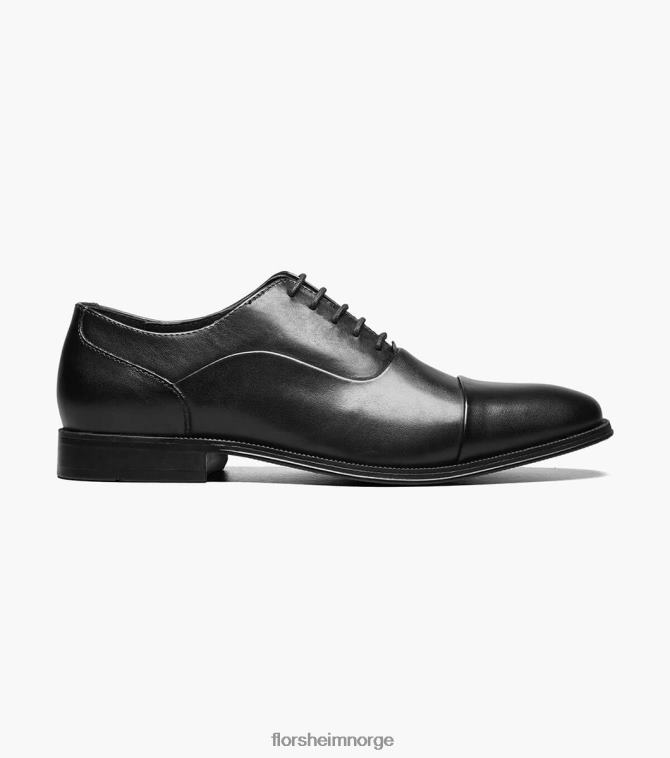 nei Florsheim menn fottøy jetson cap toe oxford svart 08PX62212