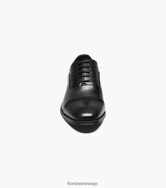 nei Florsheim menn fottøy jetson cap toe oxford svart 08PX62212