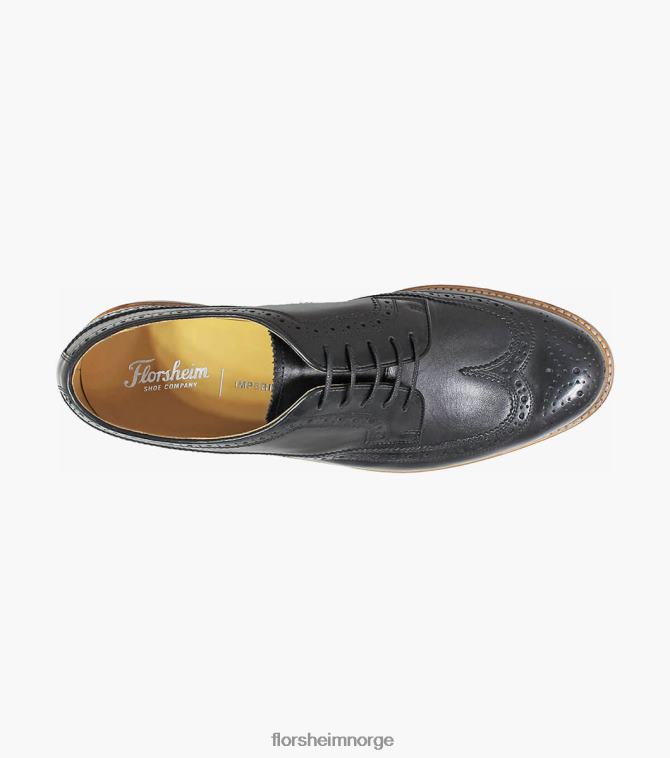 nei Florsheim menn fottøy kenmoor ii vingespiss oxford svart 08PX62140