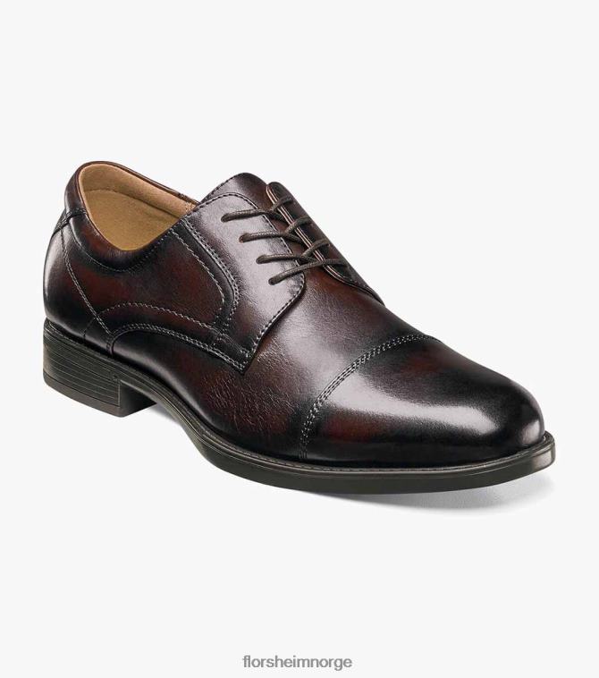 nei Florsheim menn fottøy midtown cap toe oxford brun 08PX6293