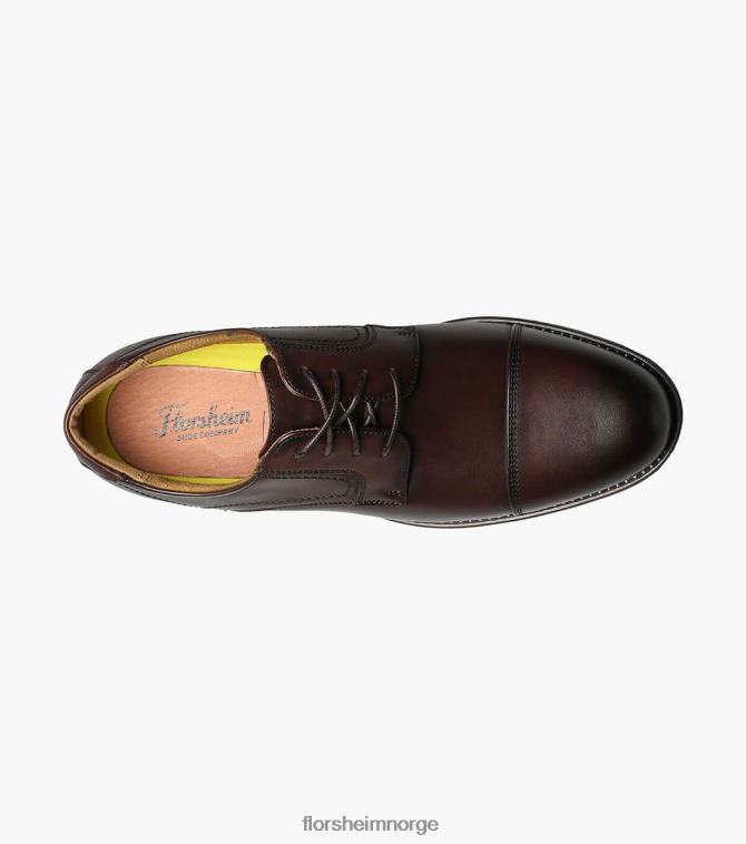 nei Florsheim menn fottøy midtown cap toe oxford brun 08PX6293