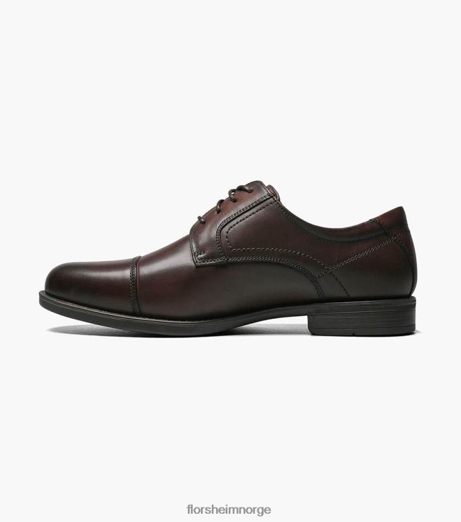 nei Florsheim menn fottøy midtown cap toe oxford brun 08PX6293