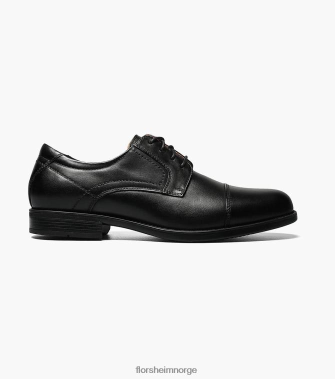 nei Florsheim menn fottøy midtown cap toe oxford svart 08PX6292