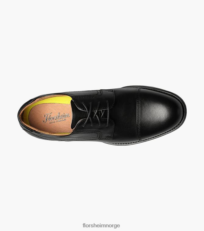 nei Florsheim menn fottøy midtown cap toe oxford svart 08PX6292