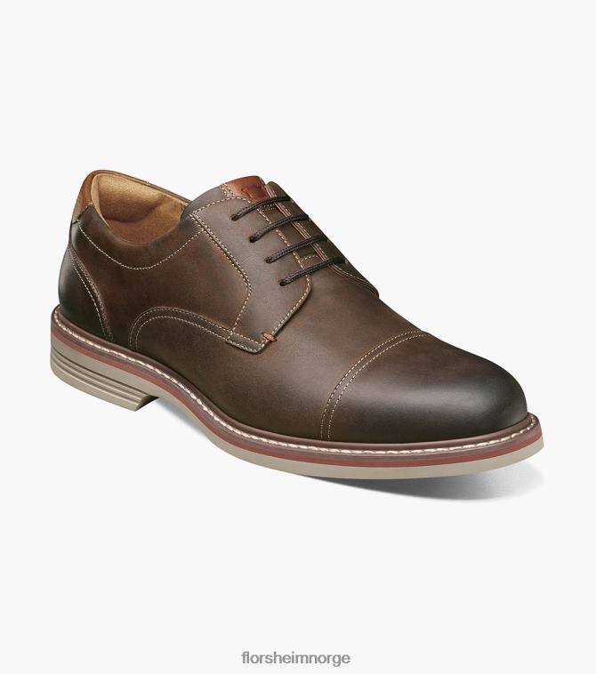 nei Florsheim menn fottøy norwalk cap toe oxford brun lm 08PX6286