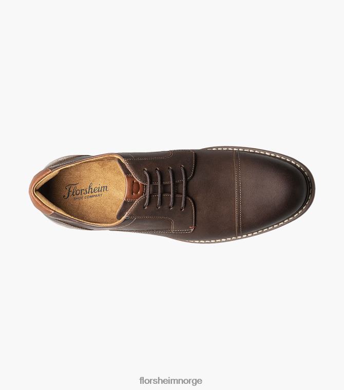nei Florsheim menn fottøy norwalk cap toe oxford brun lm 08PX6286