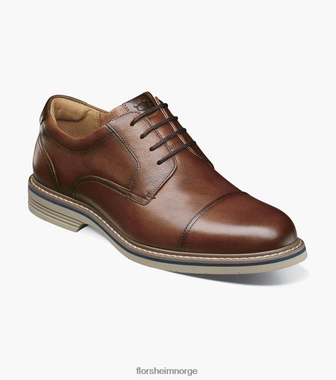 nei Florsheim menn fottøy norwalk cap toe oxford konjakk ramlet 08PX6288