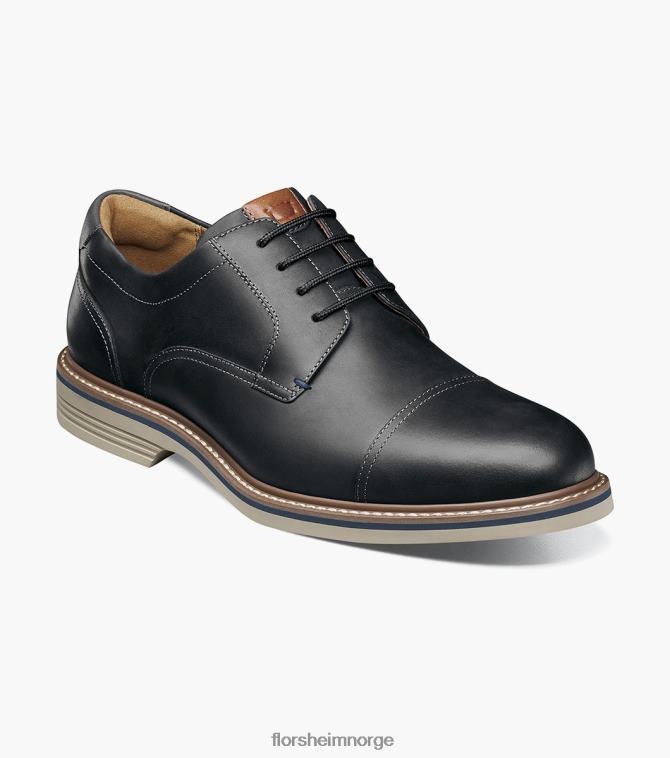 nei Florsheim menn fottøy norwalk cap toe oxford svart ch 08PX6287