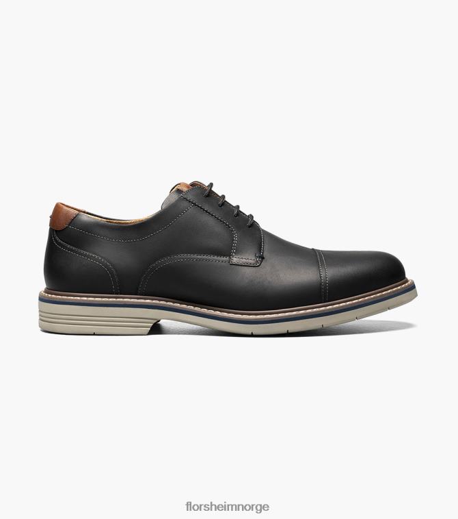 nei Florsheim menn fottøy norwalk cap toe oxford svart ch 08PX6287