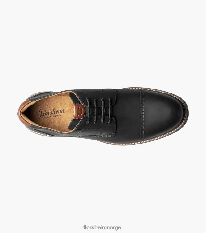 nei Florsheim menn fottøy norwalk cap toe oxford svart ch 08PX6287